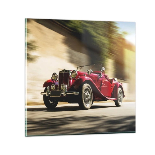 Glastavla - Bild på glas - Vackrare än Nike från Samothrakis - 40x40 cm