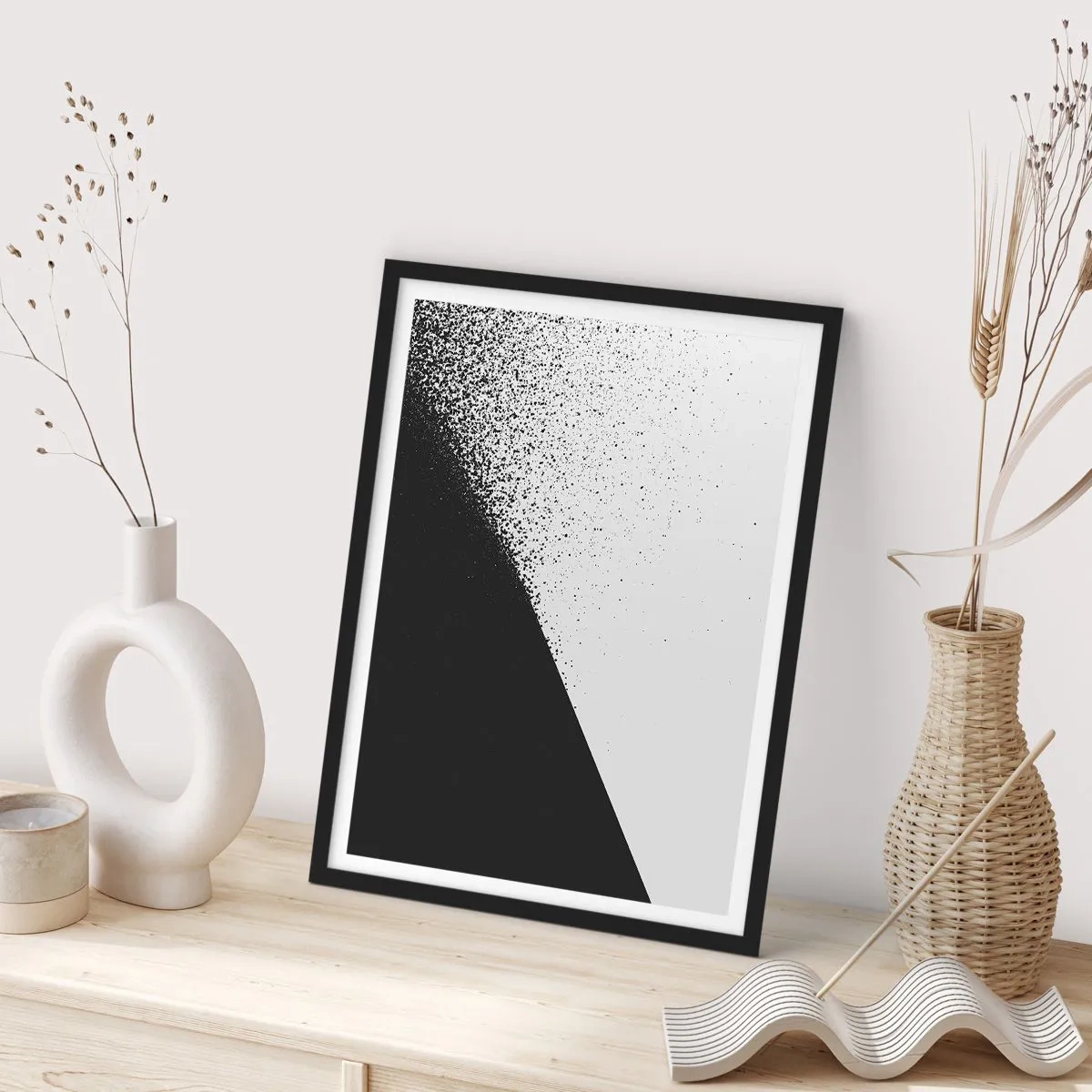 Affisch i svart ram - Snabbare, mer - 40x50 cm