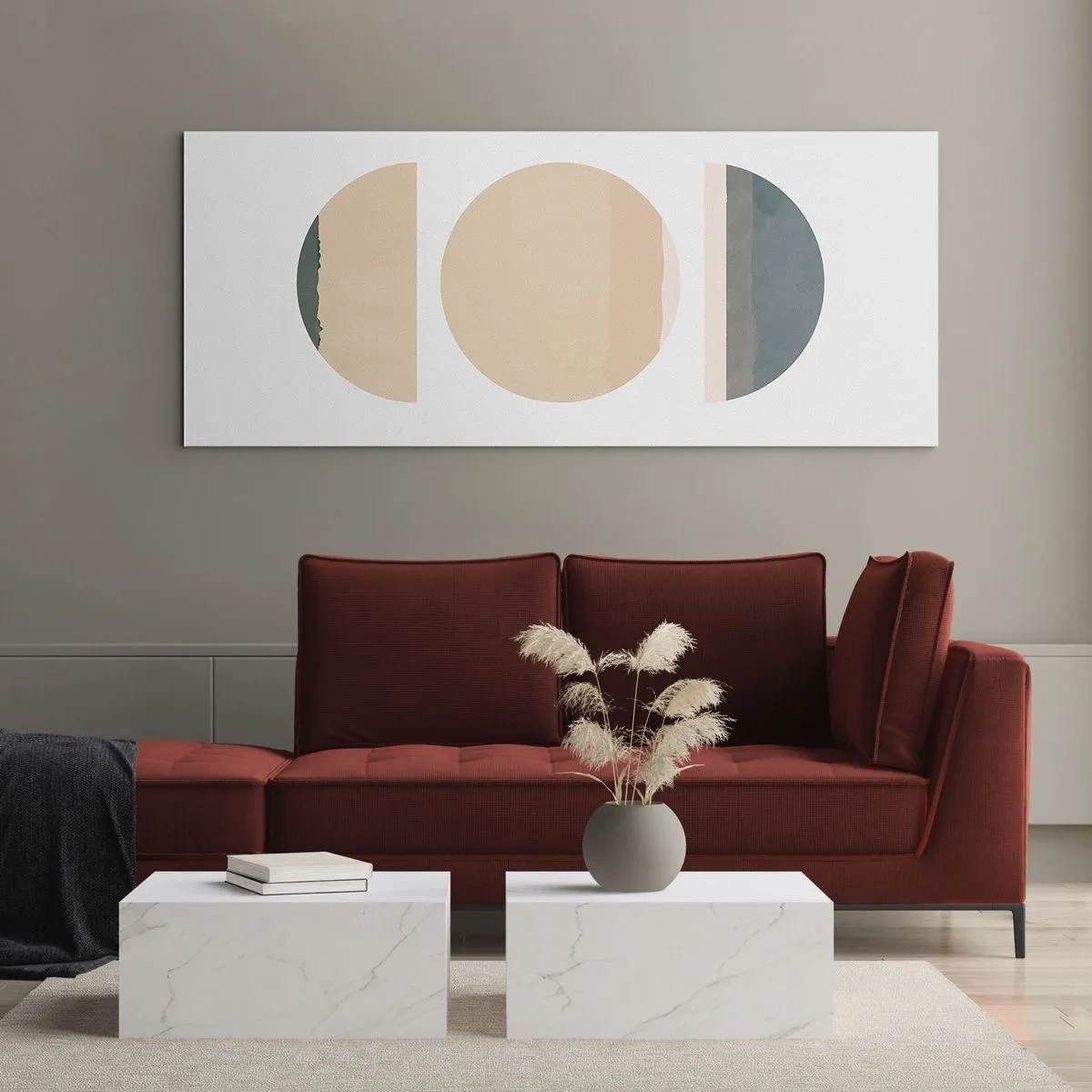 Glastavla - Bild på glas - Hjul efter hjul - 90x30 cm