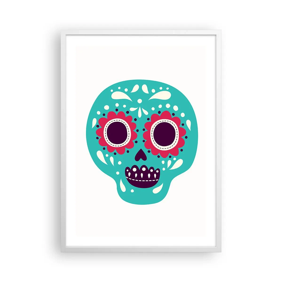 Affisch i vit ram - Livet - nöje till döden - 50x70 cm