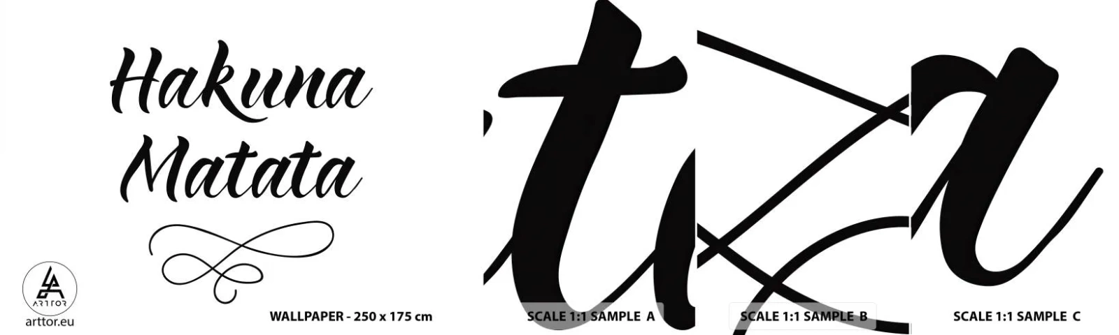 Provbit av självhäftande fototapet Deluxe Sticker - Bästa rådet - Typografi, Bekräftelse, Maxim - 100x30 cm