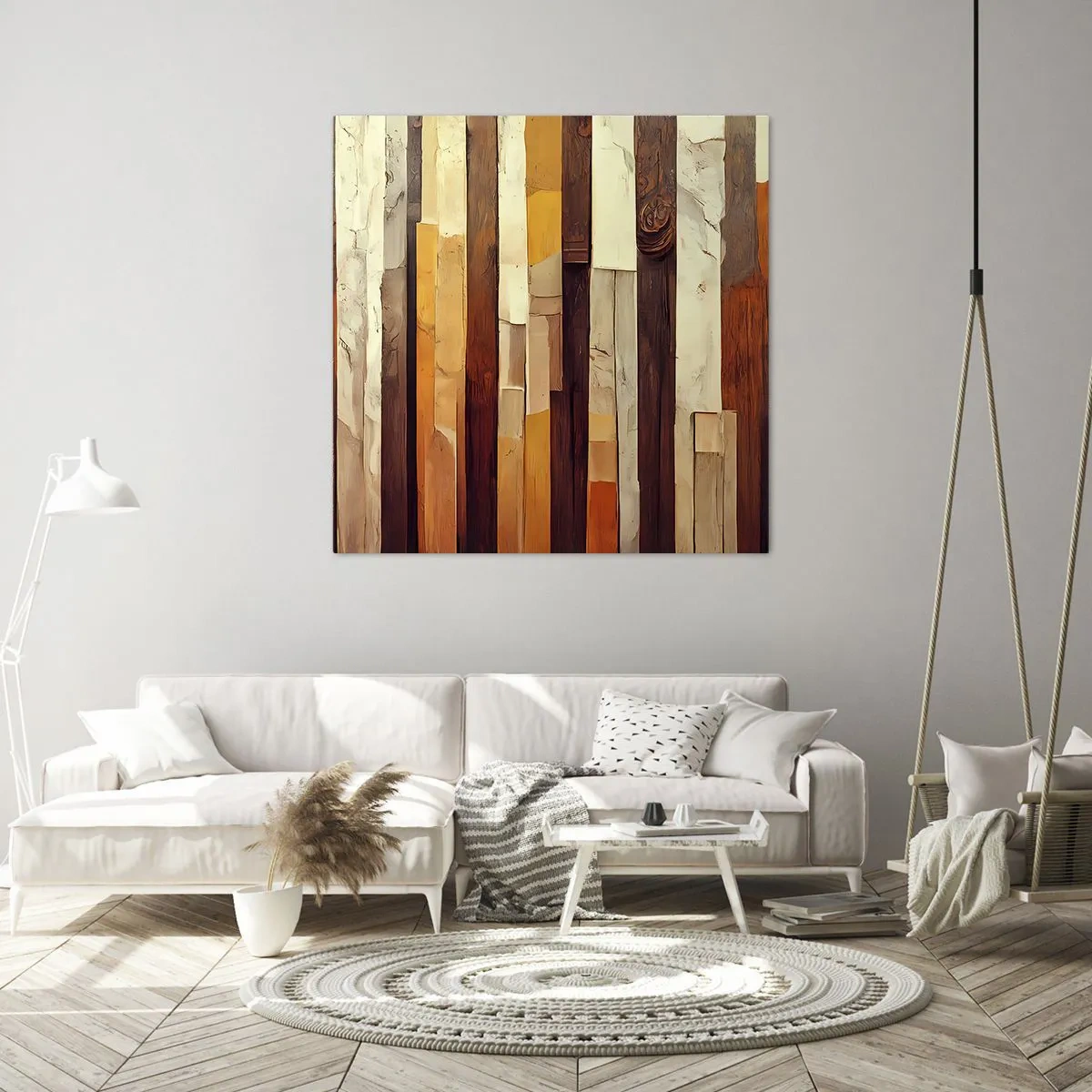 Canvastavla - Bild på duk - Hymn av skogens träd - 60x60 cm