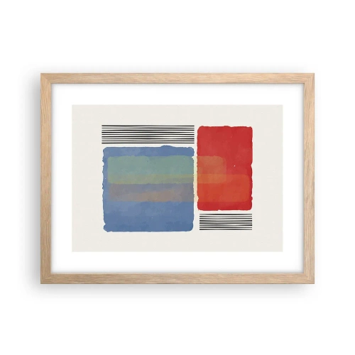 Affisch i ram av ljusek - Geometrins anda - 40x30 cm