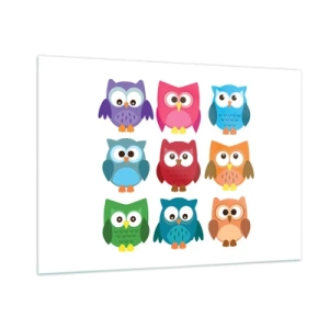 Glastavla - Bild på glas - Att vara olika på roligt sätt - 100x70 cm