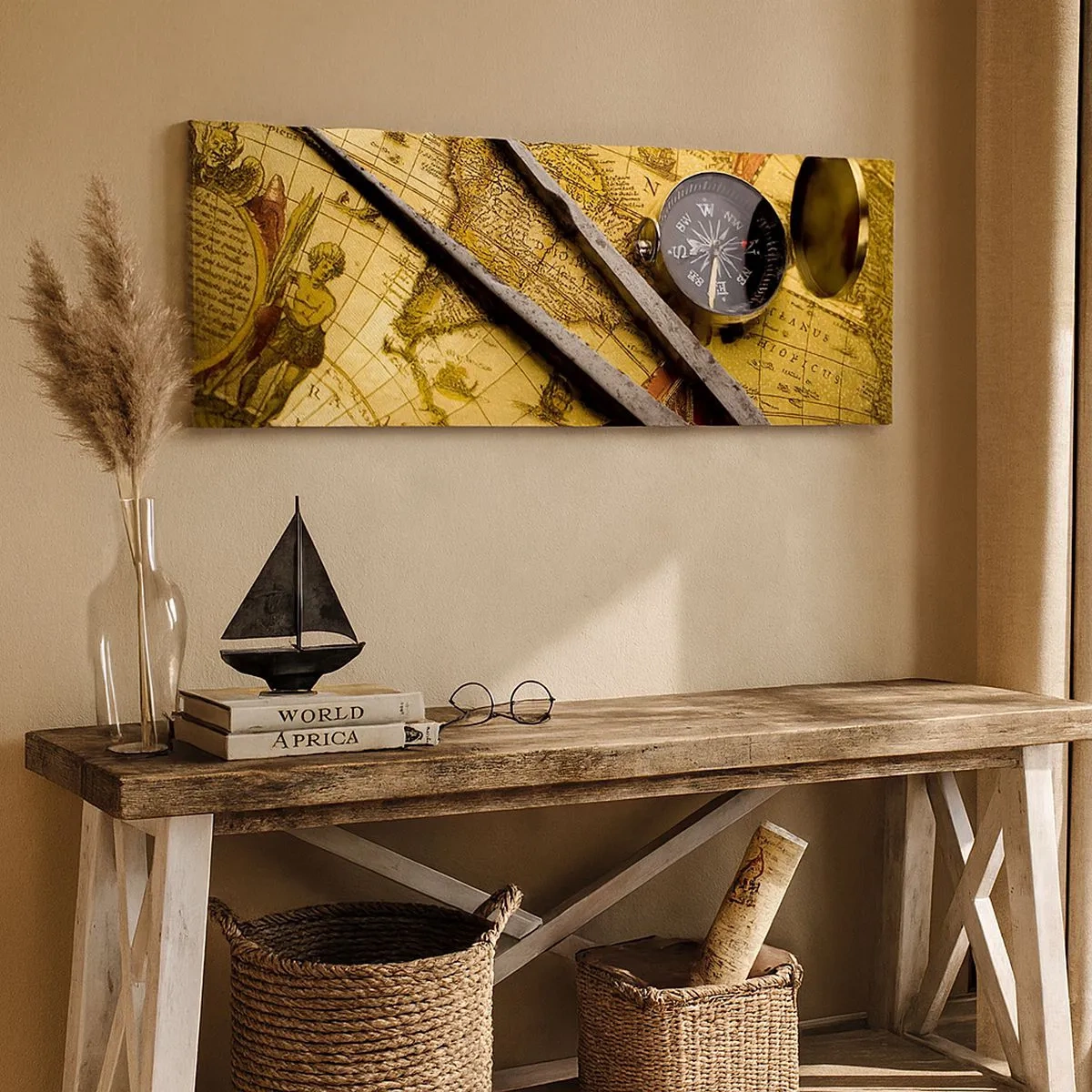 Canvastavla - Bild på duk - Var är skatterna? - 100x40 cm