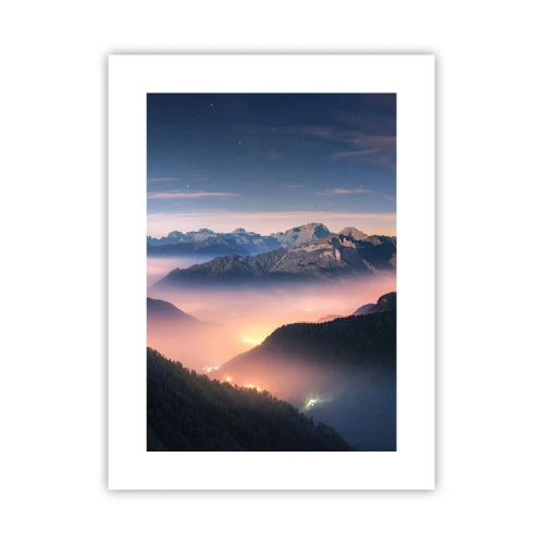 Affisch - Ljus i dalarna - 30x40 cm
