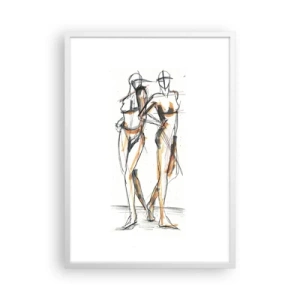 Affisch i vit ram - Charmens studie - 50x70 cm