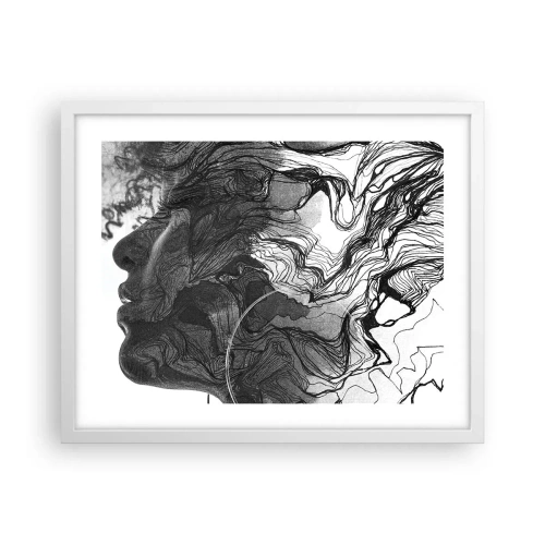 Affisch i vit ram - Tilltrasslad i drömmarna - 50x40 cm