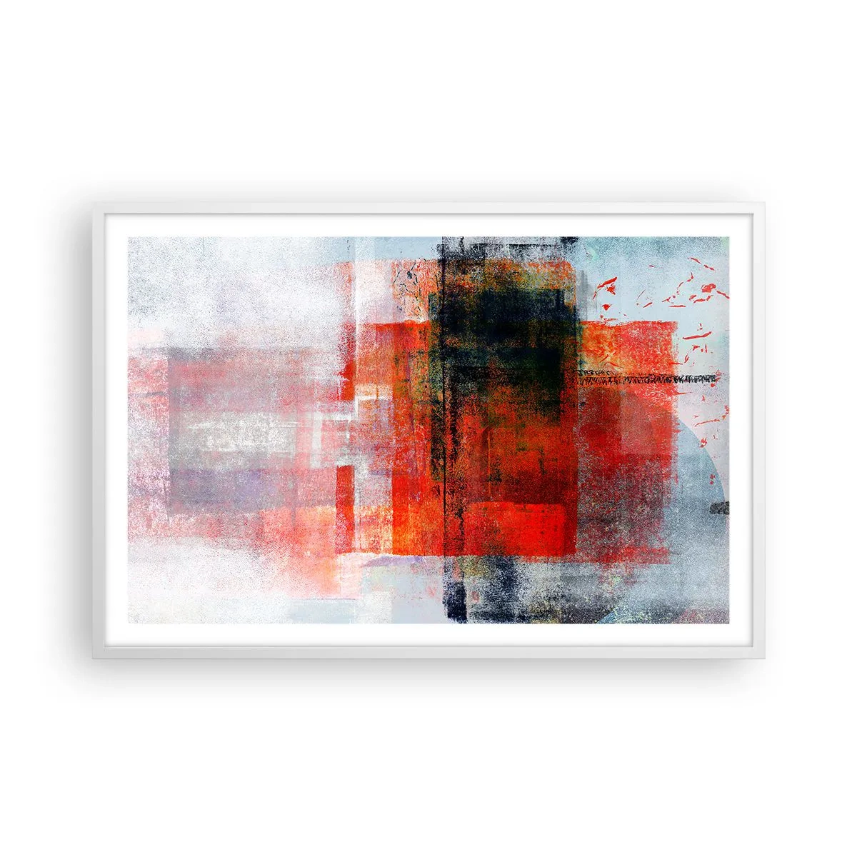 Affisch i vit ram - Glödande komposition - 91x61 cm