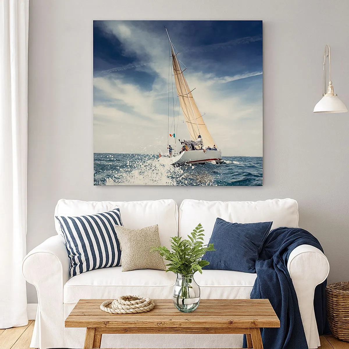 Canvastavla - Bild på duk - De hinner inte ikapp oss! - 30x30 cm