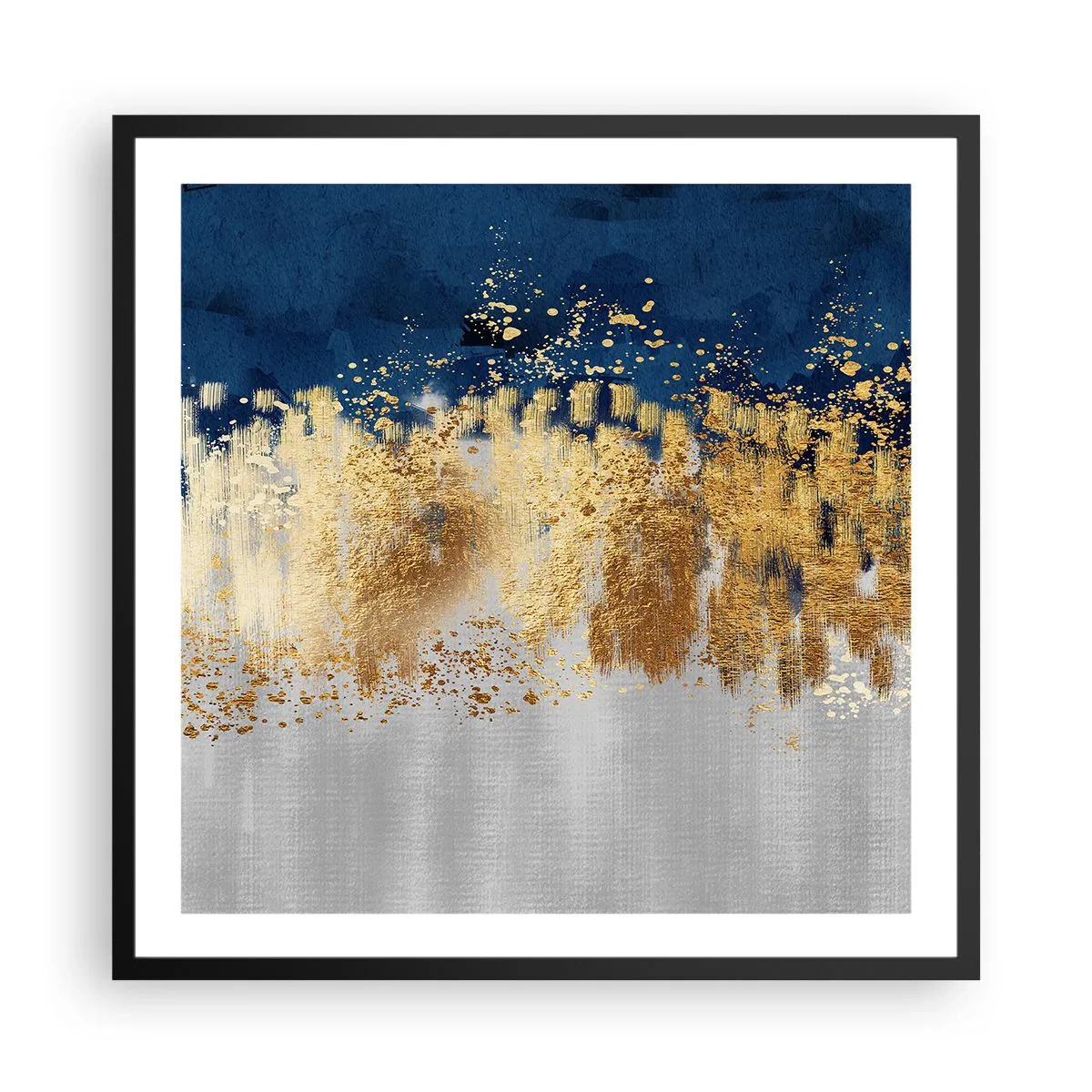 Affisch i svart ram - Modern komposition med blixt - 60x60 cm