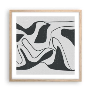 Affisch i ram av ljusek - Abstrakt lek i en labyrint - 50x50 cm