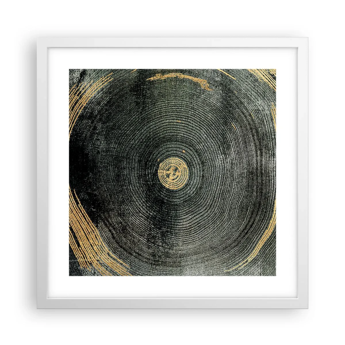 Affisch i vit ram - Förändring och varaktighet - 40x40 cm