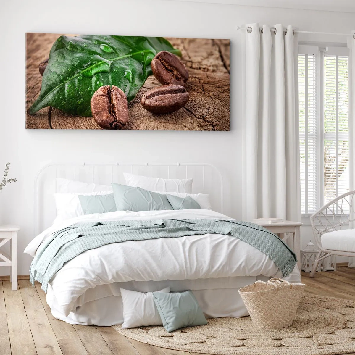 Canvastavla - Bild på duk - Äkta och svart - 140x50 cm