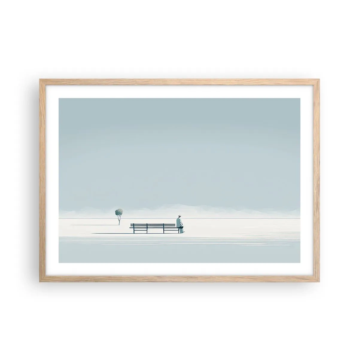 Affisch i ram av ljusek - Ja, jag väntar. - 70x50 cm