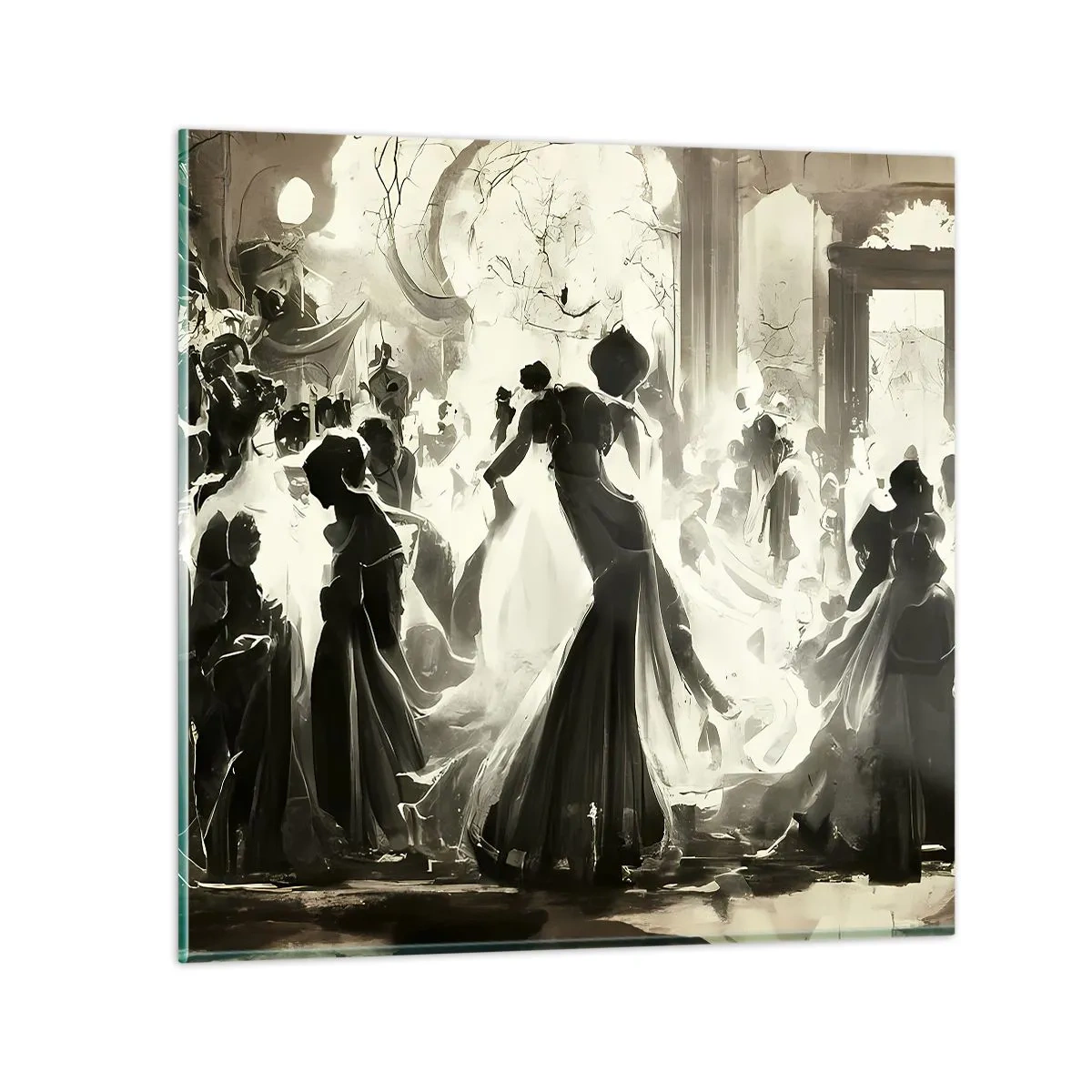 Glastavla - Bild på glas - Stor maskerad - 40x40 cm