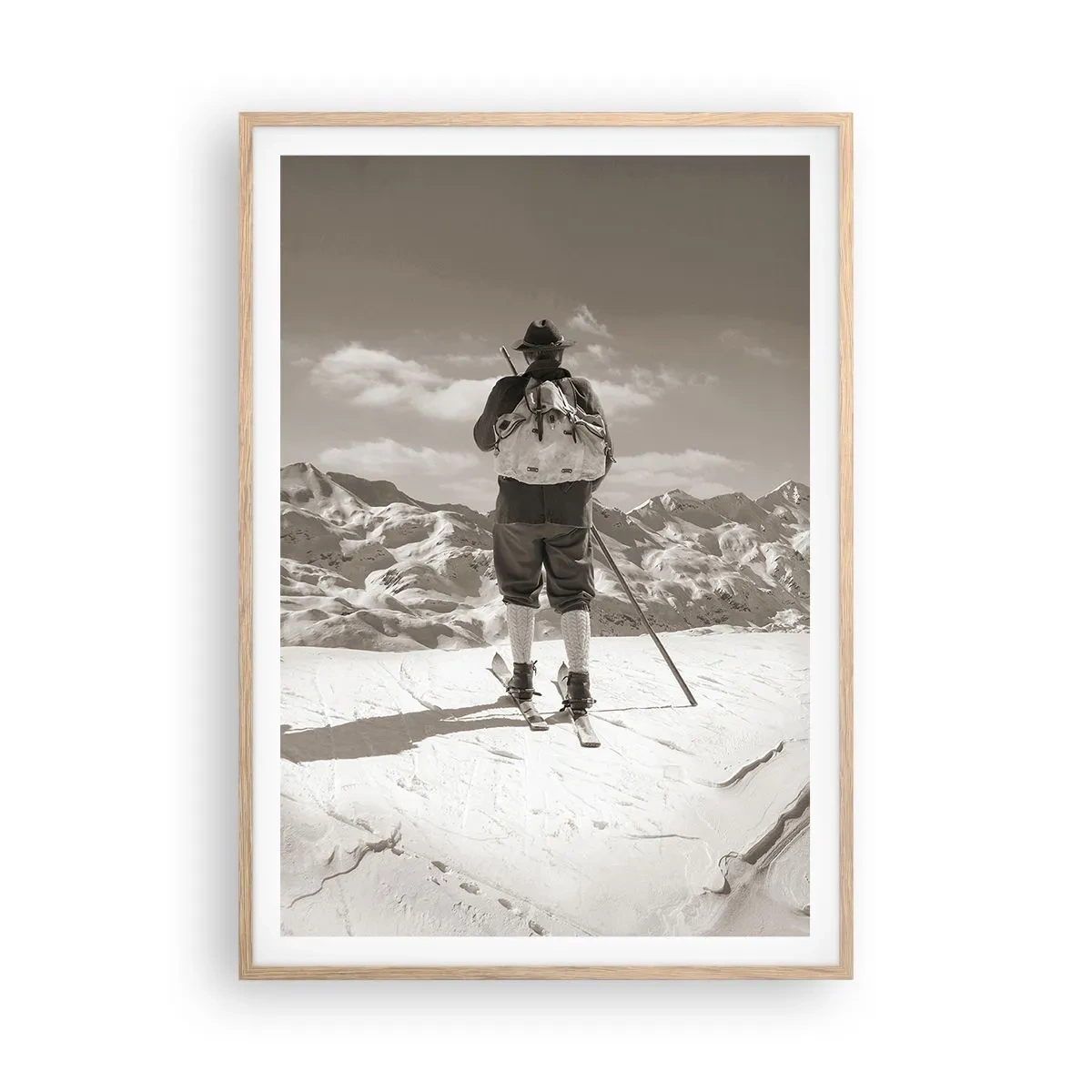 Affisch i ram av ljusek - Och fjällen är samma - 70x100 cm