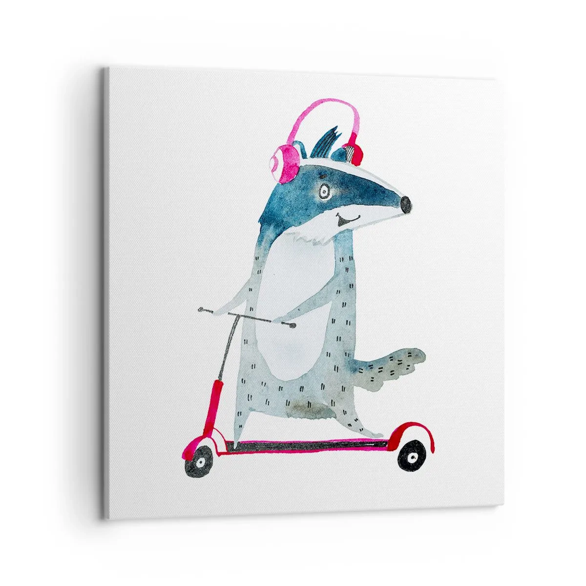 Canvastavla - Bild på duk - Grävlingens glädje - 50x50 cm