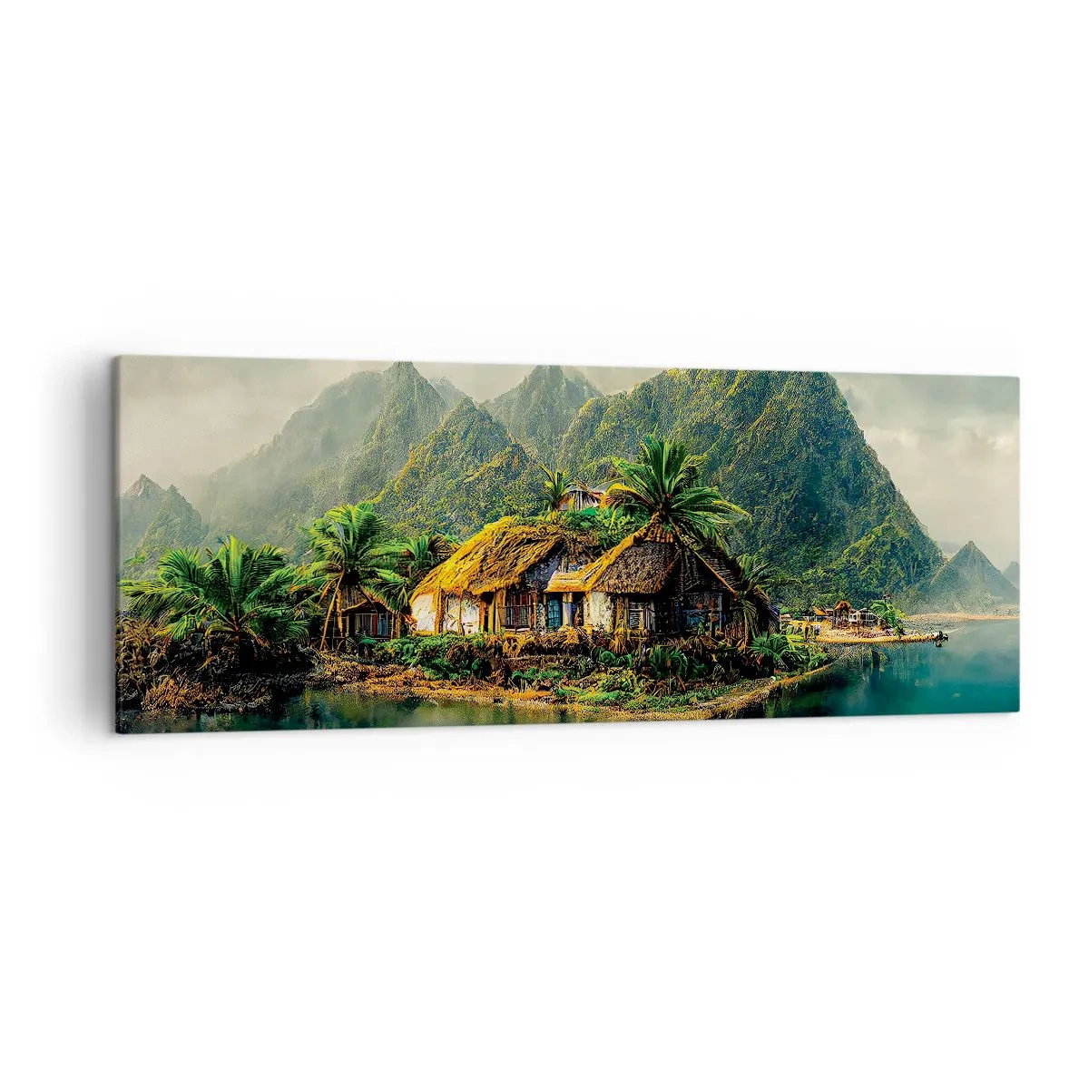 Canvastavla - Bild på duk - Tropiskt paradis - 140x50 cm
