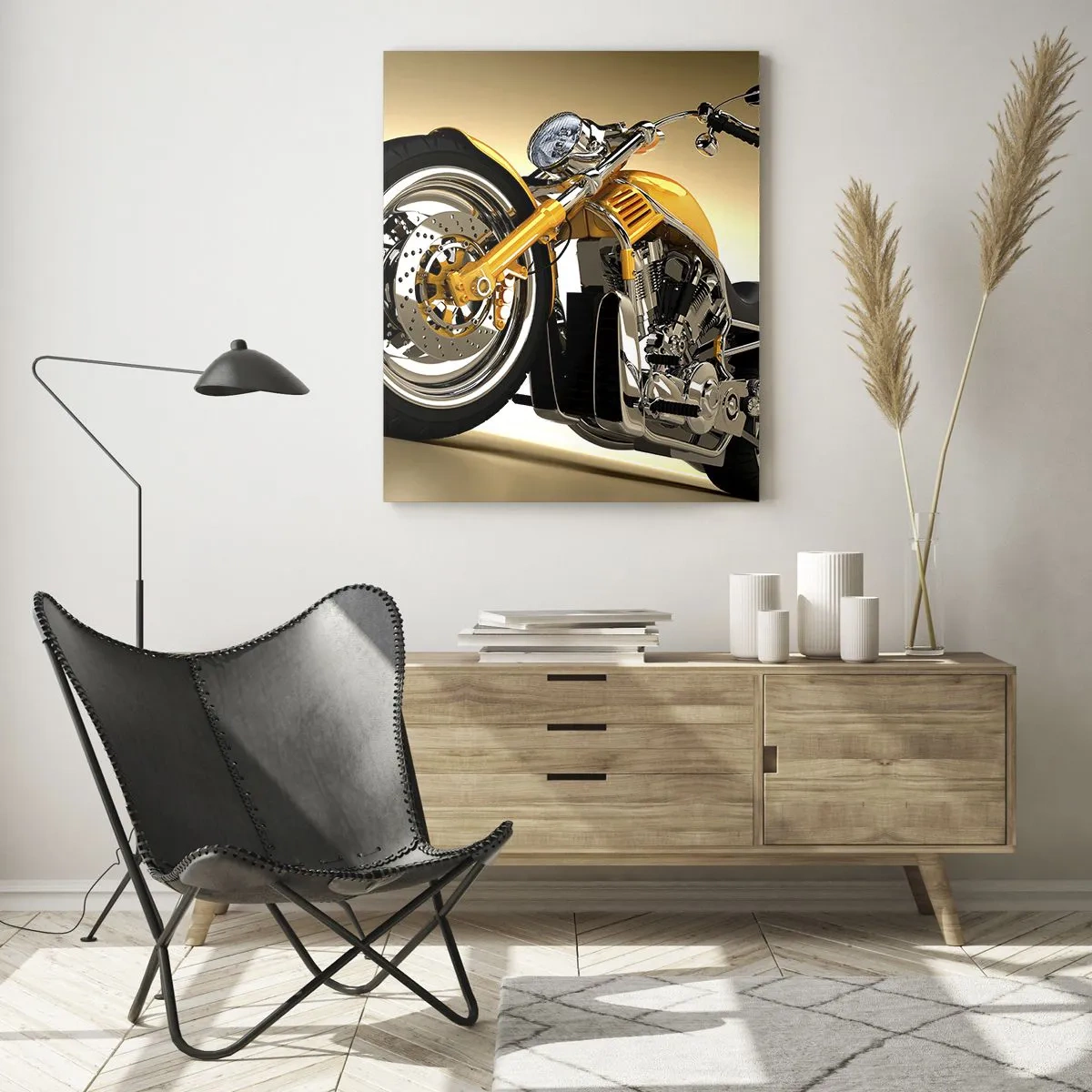 Glastavla - Bild på glas - En dröm om styrka och skönhet - 50x70 cm
