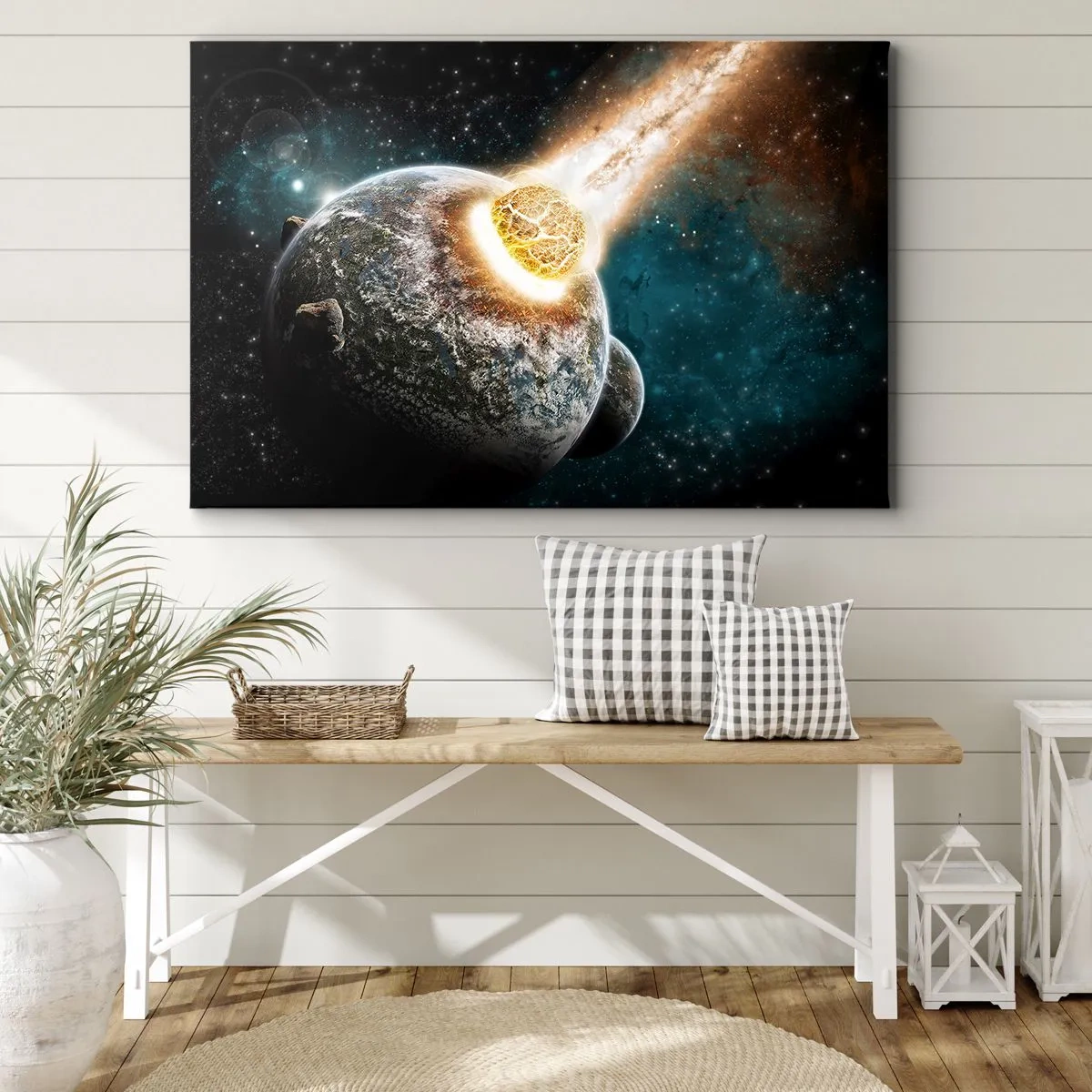Canvastavla - Bild på duk - Förödelse eller födsel? - 100x70 cm