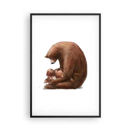 Affisch i svart ram - Söta drömmar, barn - 61x91 cm