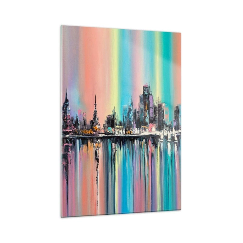 Glastavla - Bild på glas - Nattens ljus - 50x70 cm