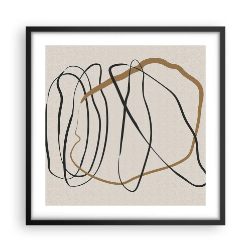 Affisch i svart ram - Komposition: besittande dans - 50x50 cm