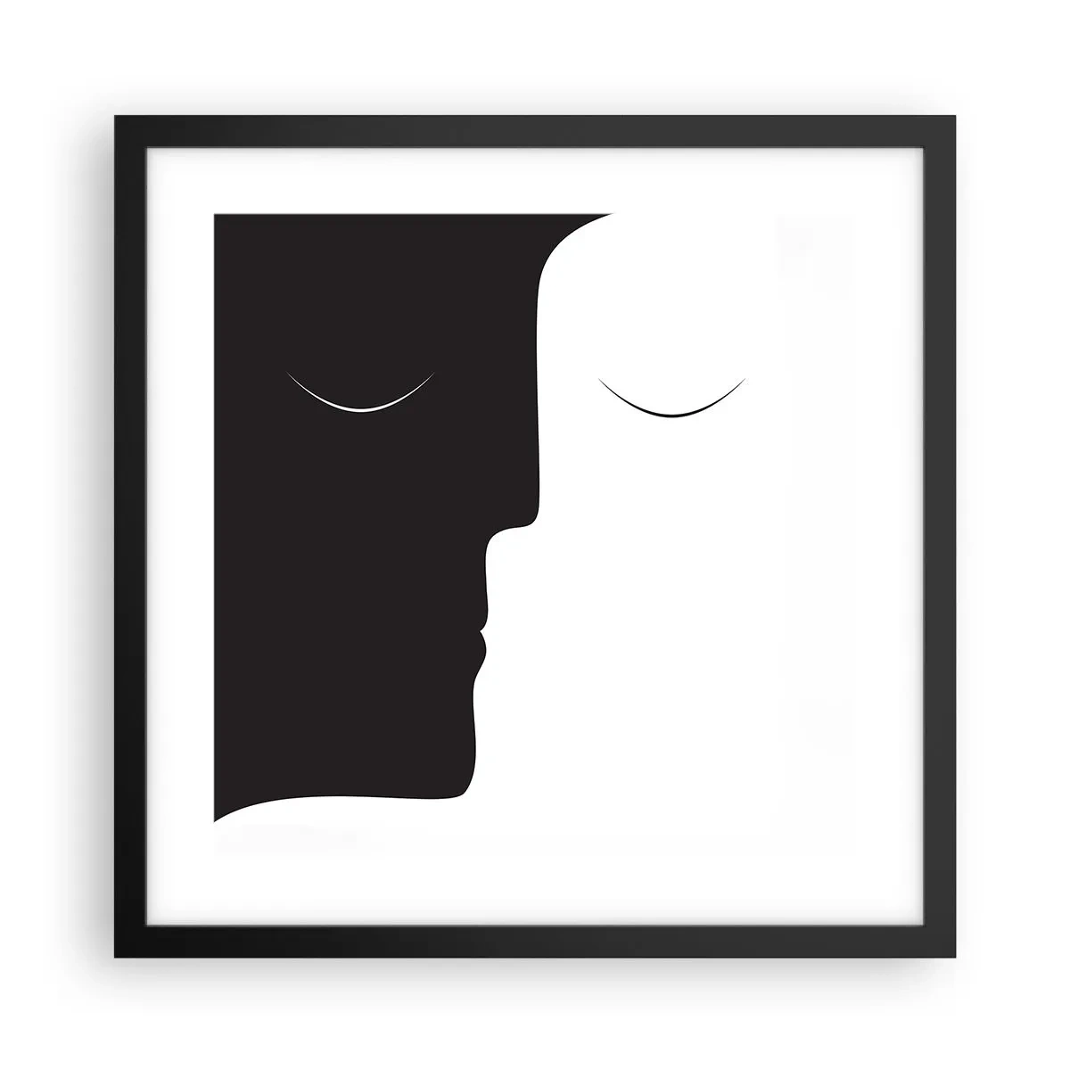 Affisch i svart ram - Motsatsernas enhet - 40x40 cm