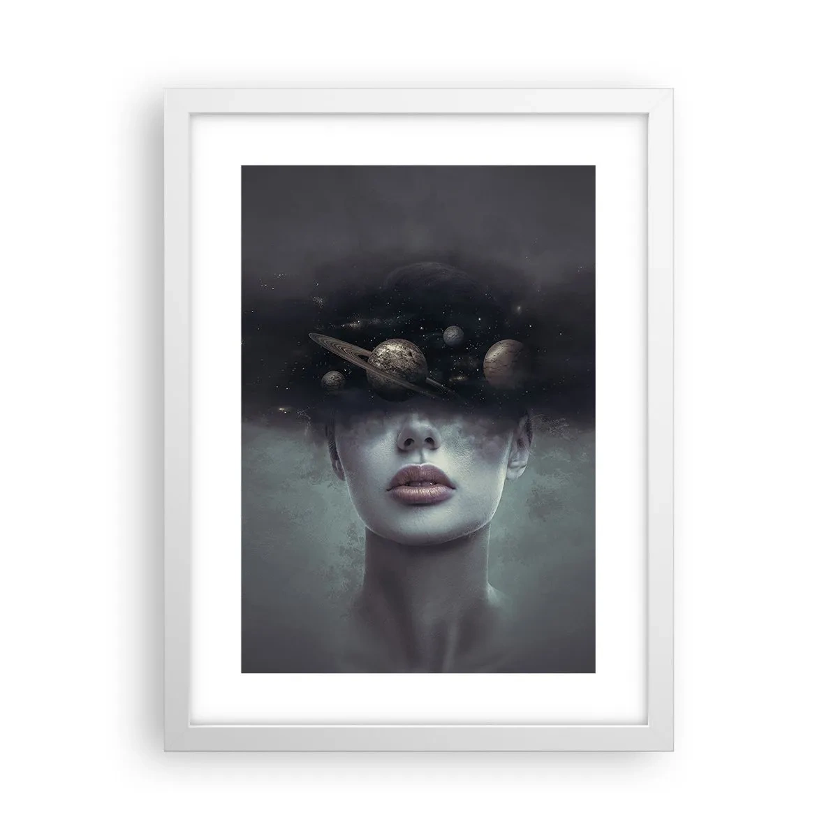 Affisch i vit ram - Och planeterna blir galna... - 30x40 cm