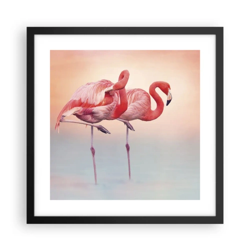 Affisch i svart ram - I solnedgångens färg - 40x40 cm