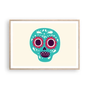 Affisch i ram av ljusek - Livet - nöje till döden - 100x70 cm