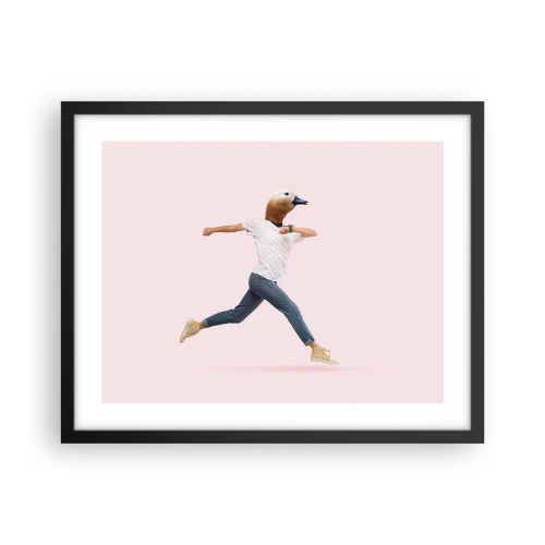 Affisch i svart ram - En nypa absurd - 50x40 cm