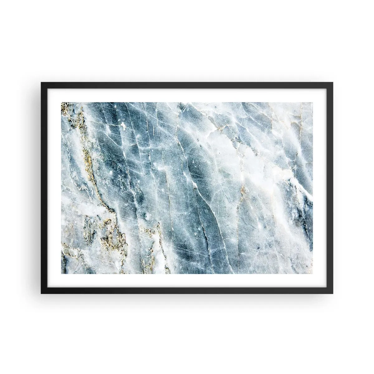 Affisch i svart ram - Isvärld - 70x50 cm