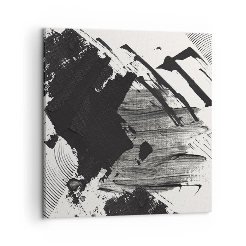 Canvastavla - Bild på duk - Abstraktion - uttrycket av svart - 50x50 cm