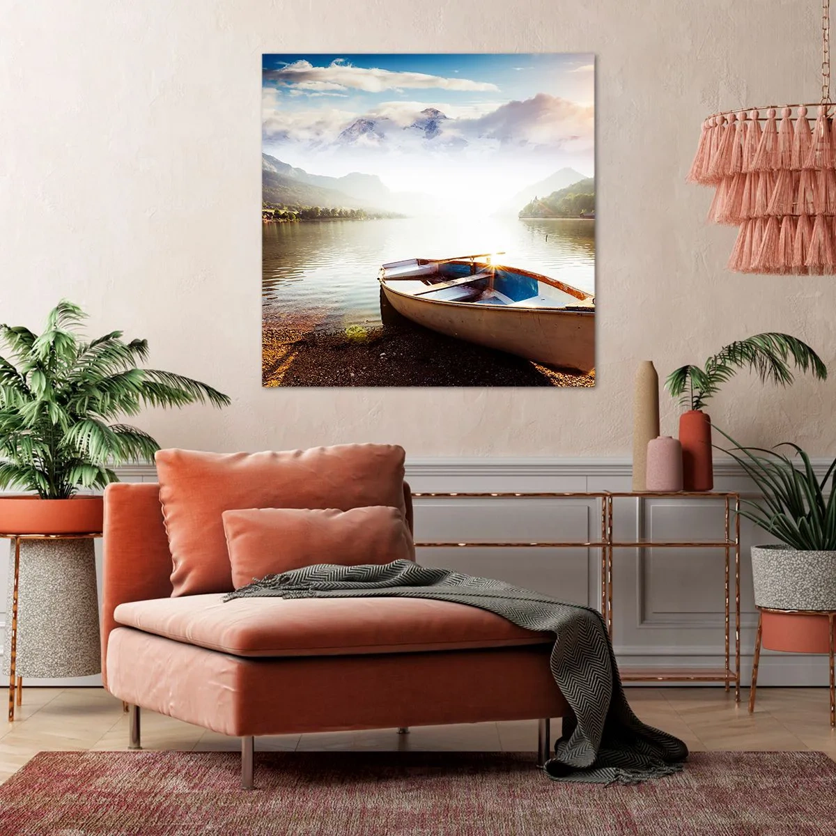 Canvastavla - Bild på duk - Vid ett stort och rent vatten - 70x70 cm