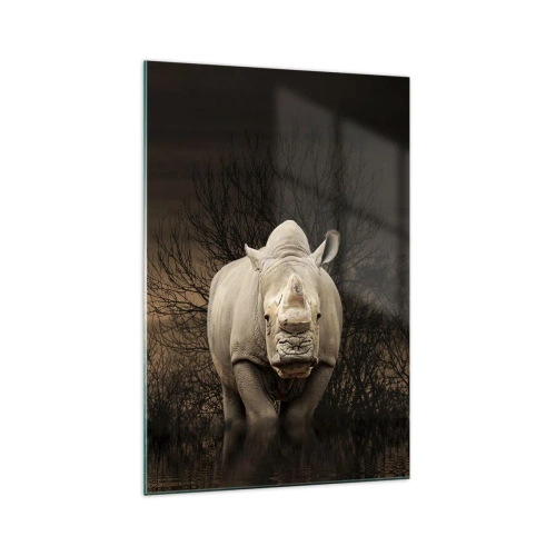 Glastavla - Bild på glas - Vit mot naturen - 70x100 cm