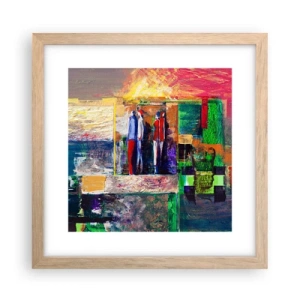 Affisch i ram av ljusek - Relationer och emotioner - 30x30 cm