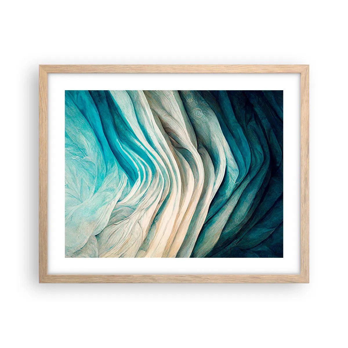 Affisch i ram av ljusek - Blå omättlighet - 50x40 cm