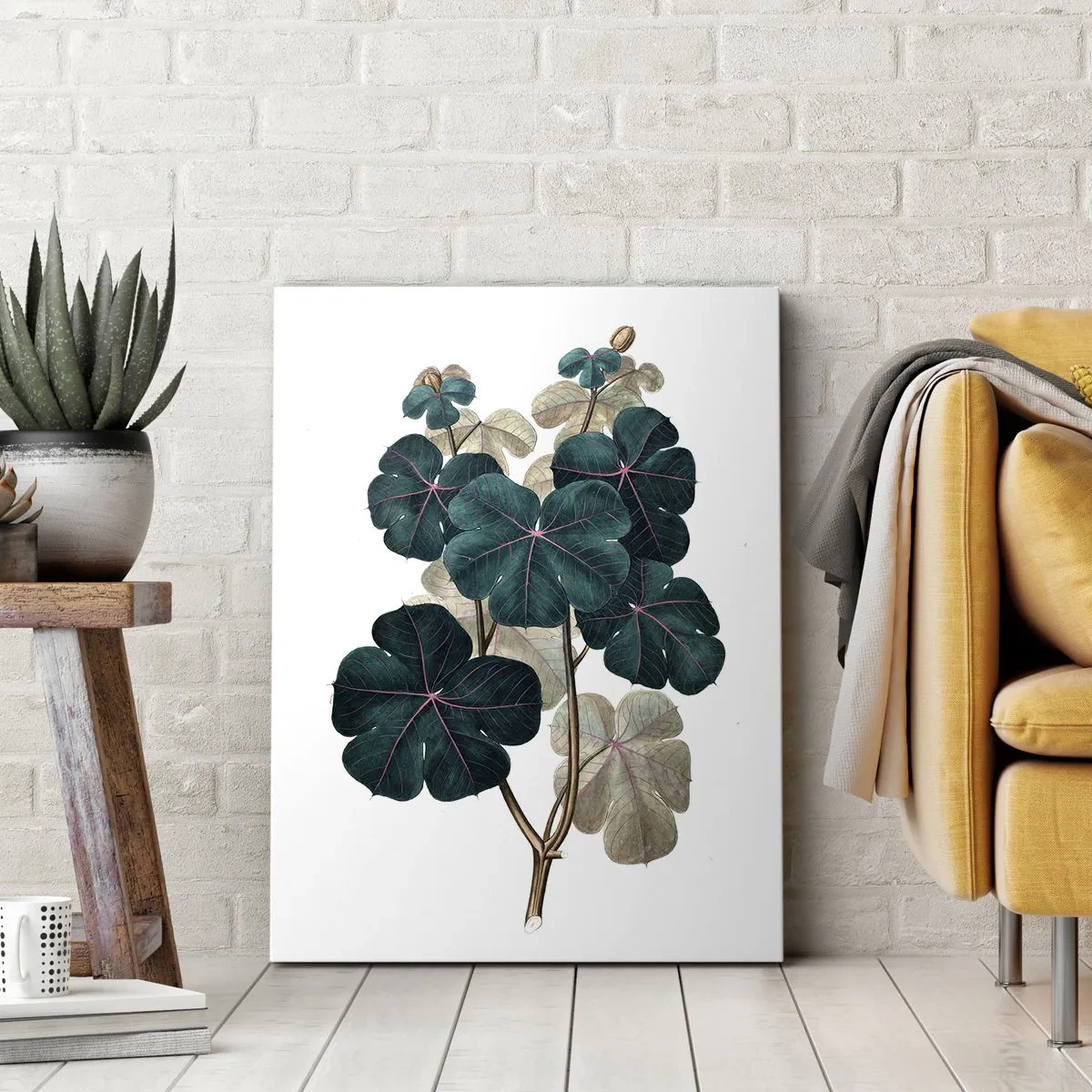 Canvastavla - Bild på duk - Från ett gammalt herbarium - 45x80 cm