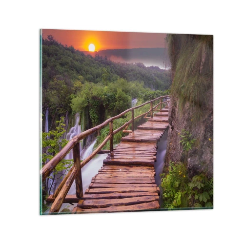 Glastavla - Bild på glas - Otrolig skönhet - 30x30 cm