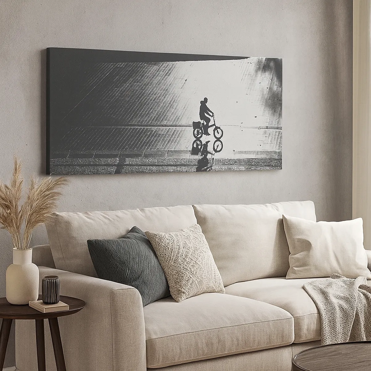 Canvastavla - Bild på duk - Rakt fram genom staden - 30x30 cm