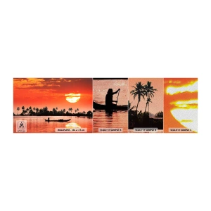 Provbit av fototapet Premium Sand - Tropiskt lugn vid solnedgången - Landskap, Indien, Solnedgång - 100x30 cm