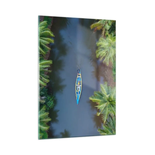 Glastavla - Bild på glas - På en tropisk stig - 50x70 cm
