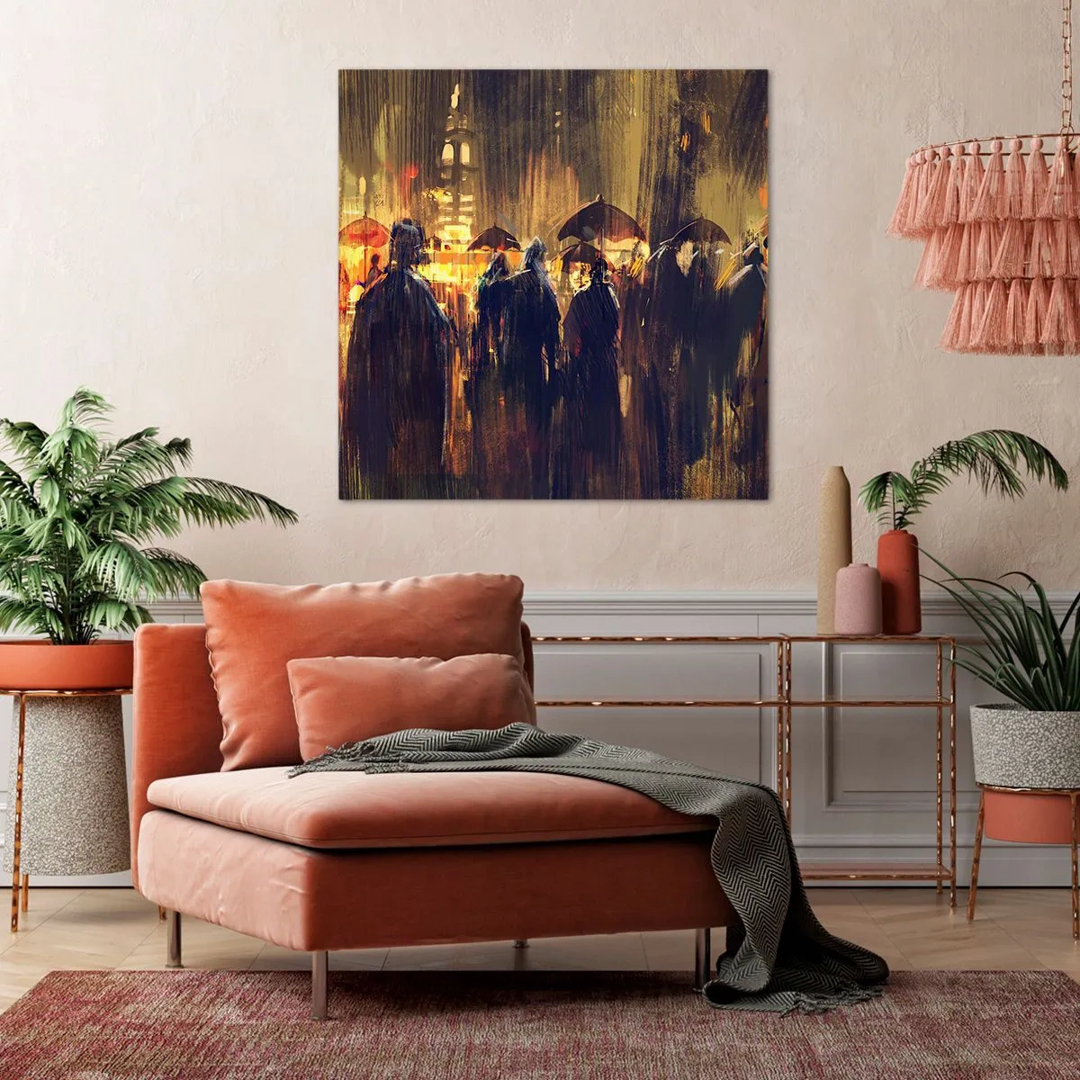 Canvastavla - Bild på duk - Regnbekännare - 70x70 cm