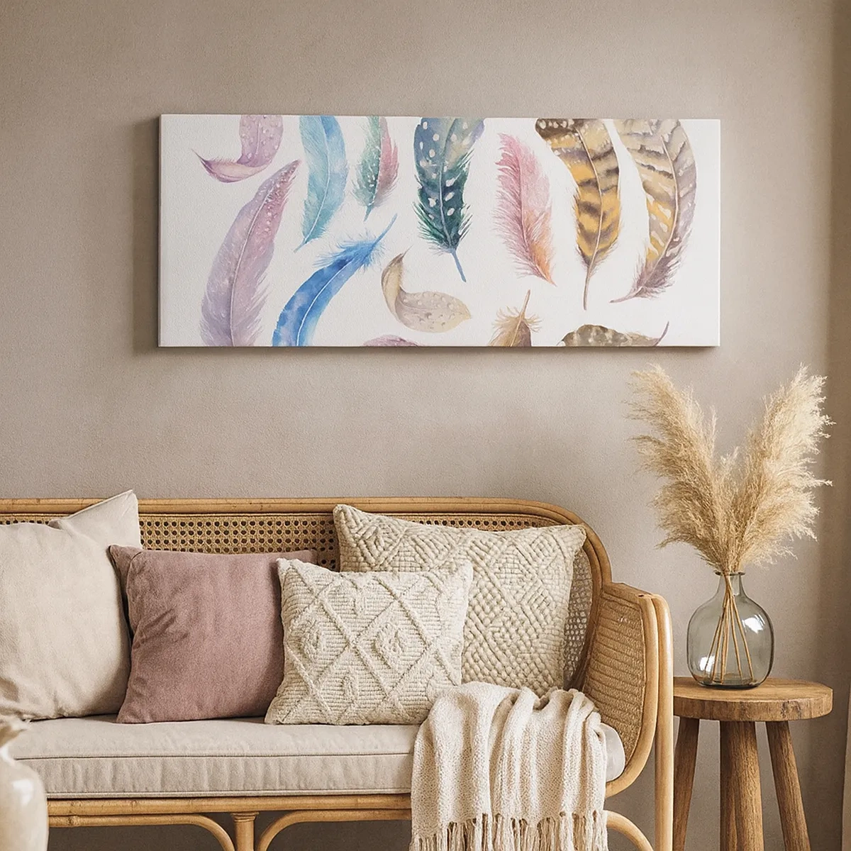 Canvastavla - Bild på duk - Lätta, färgglada och färgrika - 30x30 cm