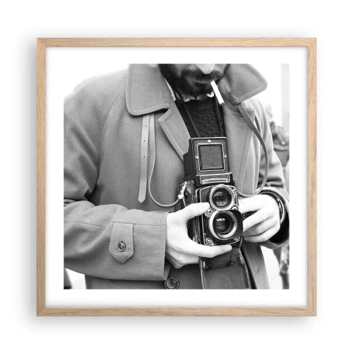 Affisch i ram av ljusek - I retrostil - 50x50 cm