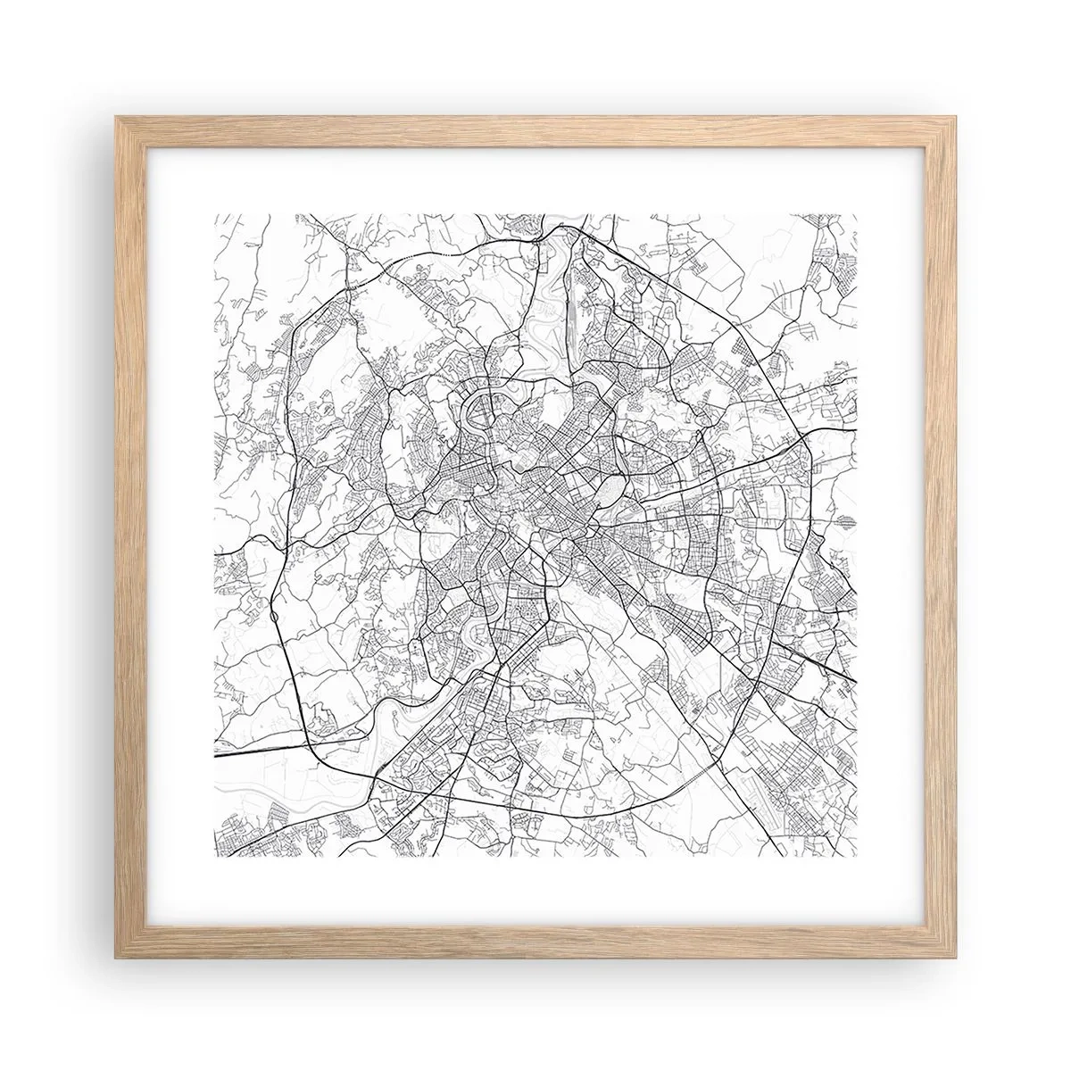 Affisch i ram av ljusek - Romersk ring - 40x40 cm