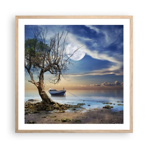 Affisch i ram av ljusek - Är det slut eller början? - 60x60 cm