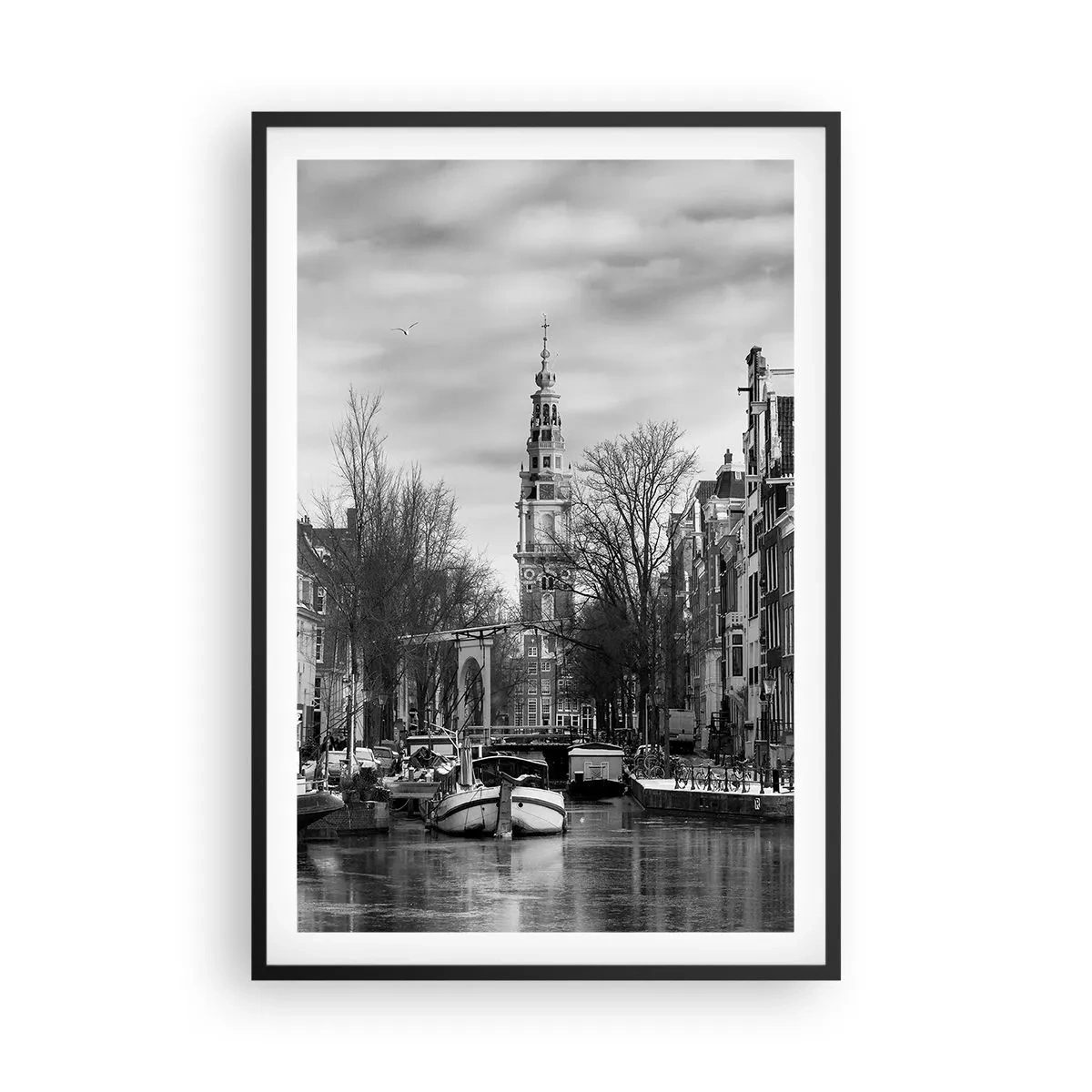 Affisch i svart ram - Amsterdam stämning - 61x91 cm